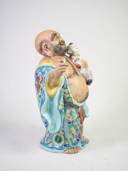 ASIE, XXe. 
Personnage de style Extrême-Orient...