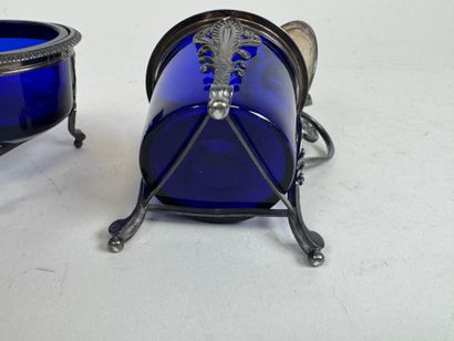 Set in finely chased silver decorated with...
