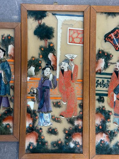 CHINE, fin XIXe-début XXe. 
Série de quatre...