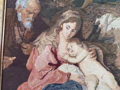 École, XXe.
La Sainte Famille.
Tapisserie...