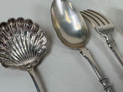 Lot in 950/1000 silver, Minerve hallmark,...