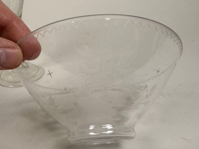 Petite coupe circulaire en cristal à décor...
