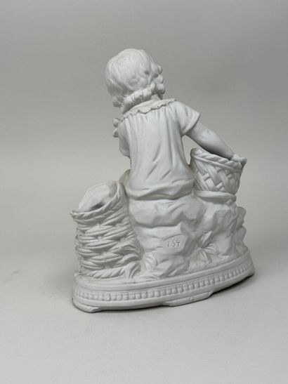 École, XXe.
Enfant aux paniers.
24 x 19 x...