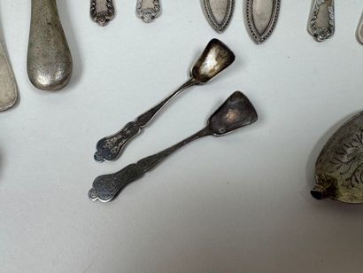 Set of mismatched silver and silver-plated...