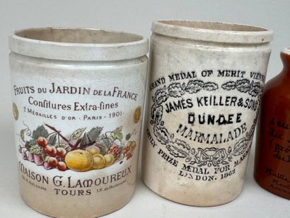 Collection de 6 pots publicitaires à moutarde...