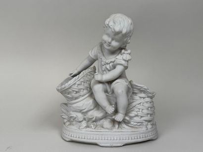 École, XXe.
Enfant aux paniers.
24 x 19 x...