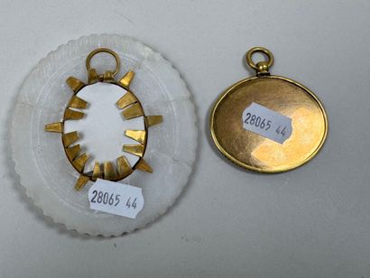 École XIXe.
Bergers.
Miniature pendentif...