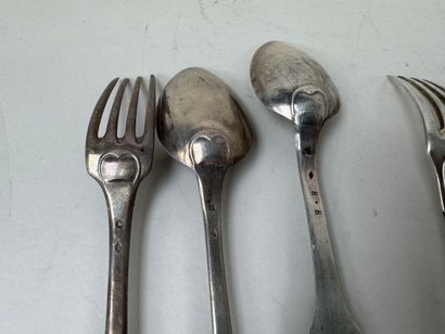 Lot in 950/1000 silver, Minerve hallmark,...