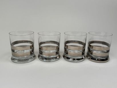 LANCEL.
Quatre verres à whisky en verre à...