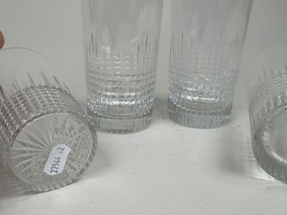 BACCARAT.
Modèle NANCY.
4 verres à orangeade...