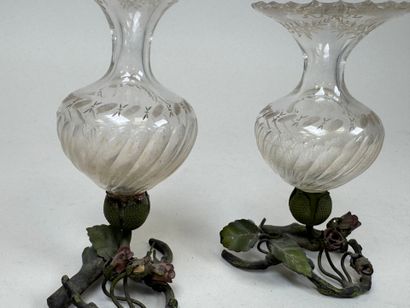 VIENNE.
Paire de petits vases en cristal...