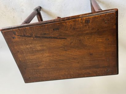 Small writing desk in rustic walnut, with...