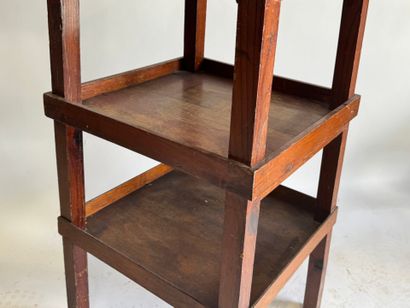 Three-tiered artist's modeling stand made...
