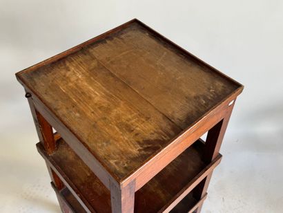 Three-tiered artist's modeling stand made...