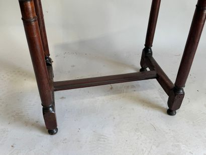 Small writing desk in rustic walnut, with...