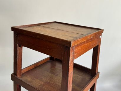 Three-tiered artist's modeling stand made...
