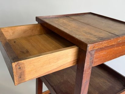 Three-tiered artist's modeling stand made...