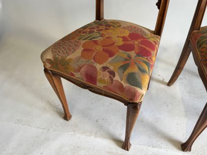 Pair of Art Nouveau-era bedroom chairs made...