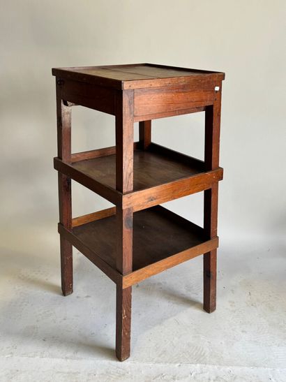 Three-tiered artist's modeling stand made...