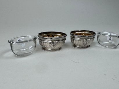 Paire de salerons en argent 950/1000, à décor...