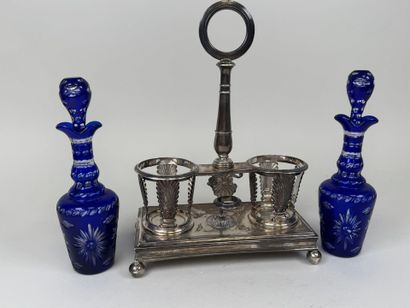 Huilier-vinaigrier en argent 950/1000, poinçon...