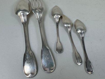 Lot en argent 950/1000, poinçon Minerve,...