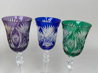 BOHEME.
Série de 6 verres en cristal taillé...