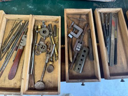 Small wooden craft cabinet opening with 27...