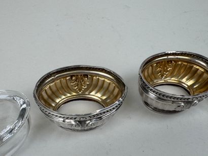 Paire de salerons en argent 950/1000, à décor...