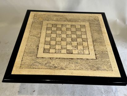 Coffee table with a square tabletop made...