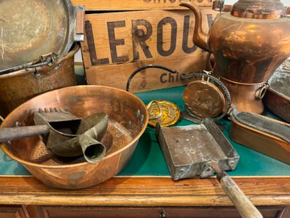 Important copper and metal lot including...