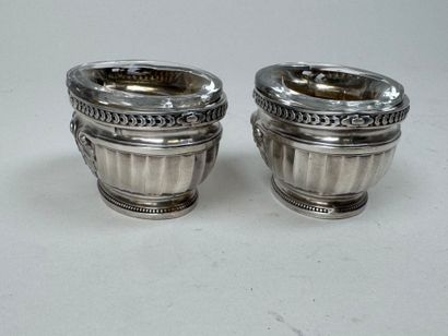 Paire de salerons en argent 950/1000, à décor...
