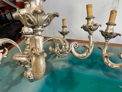 An important pair of six-arm chandeliers...