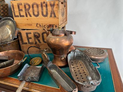 Important copper and metal lot including...