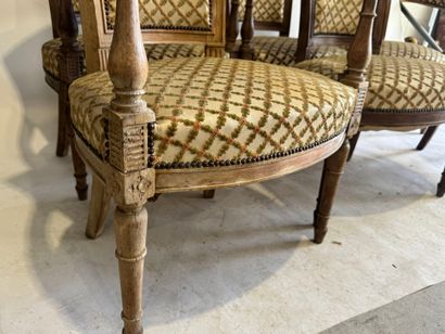 A set of six cabriolet armchairs in molded...