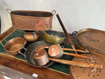 Important copper and metal lot including...