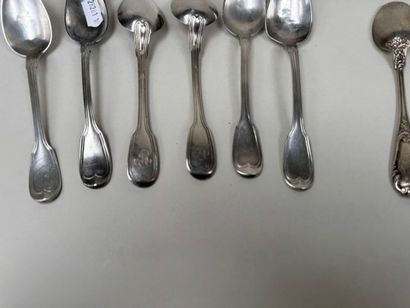 Série de 6 petites cuillères en argent 950/1000,...