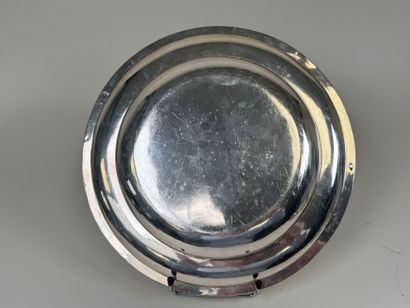 Plat circulaire en argent 950/1000, poinçon...