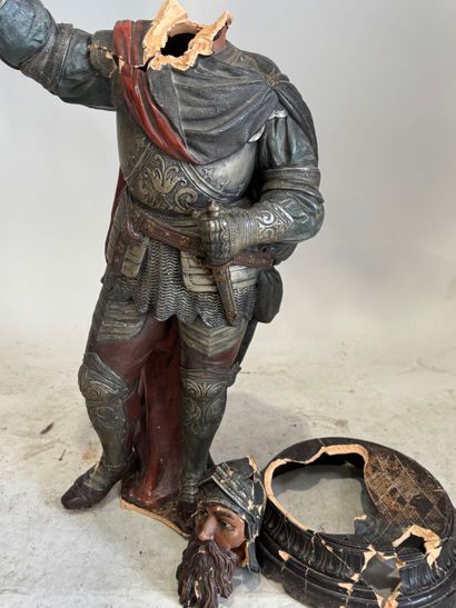 Grand condottiere en terre cuite.
H.: 80...