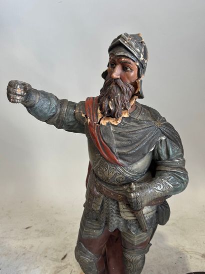 Grand condottiere en terre cuite.
H.: 80...