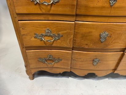 Cherry wood chest of drawers with three drawers...