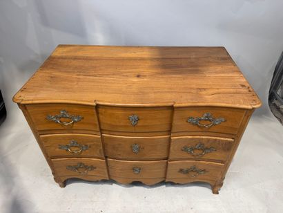 Cherry wood chest of drawers with three drawers...