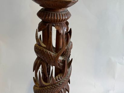 ASIA, 20th century.
Pair of octagonal tripod...