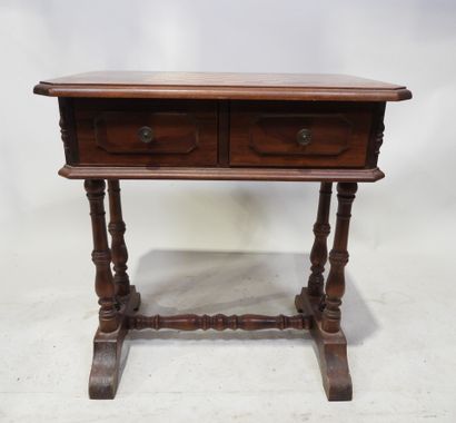 Meuble d'appoint en bois et placage, le plateau...