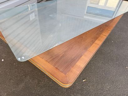 Table rectangulaire en bois et plateau de...