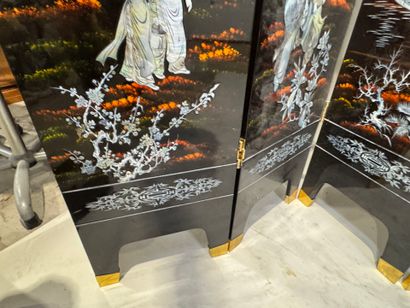 CHINA, 20th century.
A large six-panel folding...