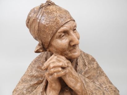 Berthe GIRARDET (1869-1933).
Vieille femme...