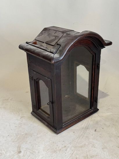 Oak comtoise top, glass on all sides, can...