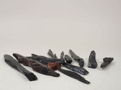 Lot de pierres taillées.
L. 16,5 cm (la plus...