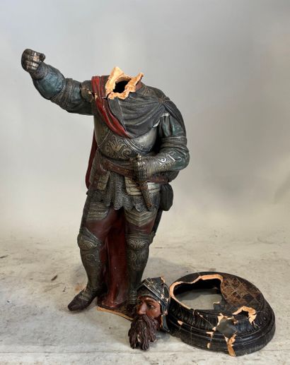 Grand condottiere en terre cuite.
H.: 80...